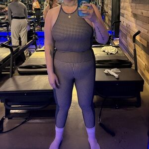 Summersalt Houndstooth Active Set - Cropped Tank & High-Waist Leggings